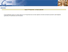 Tablet Screenshot of nqual.saqa.org.za